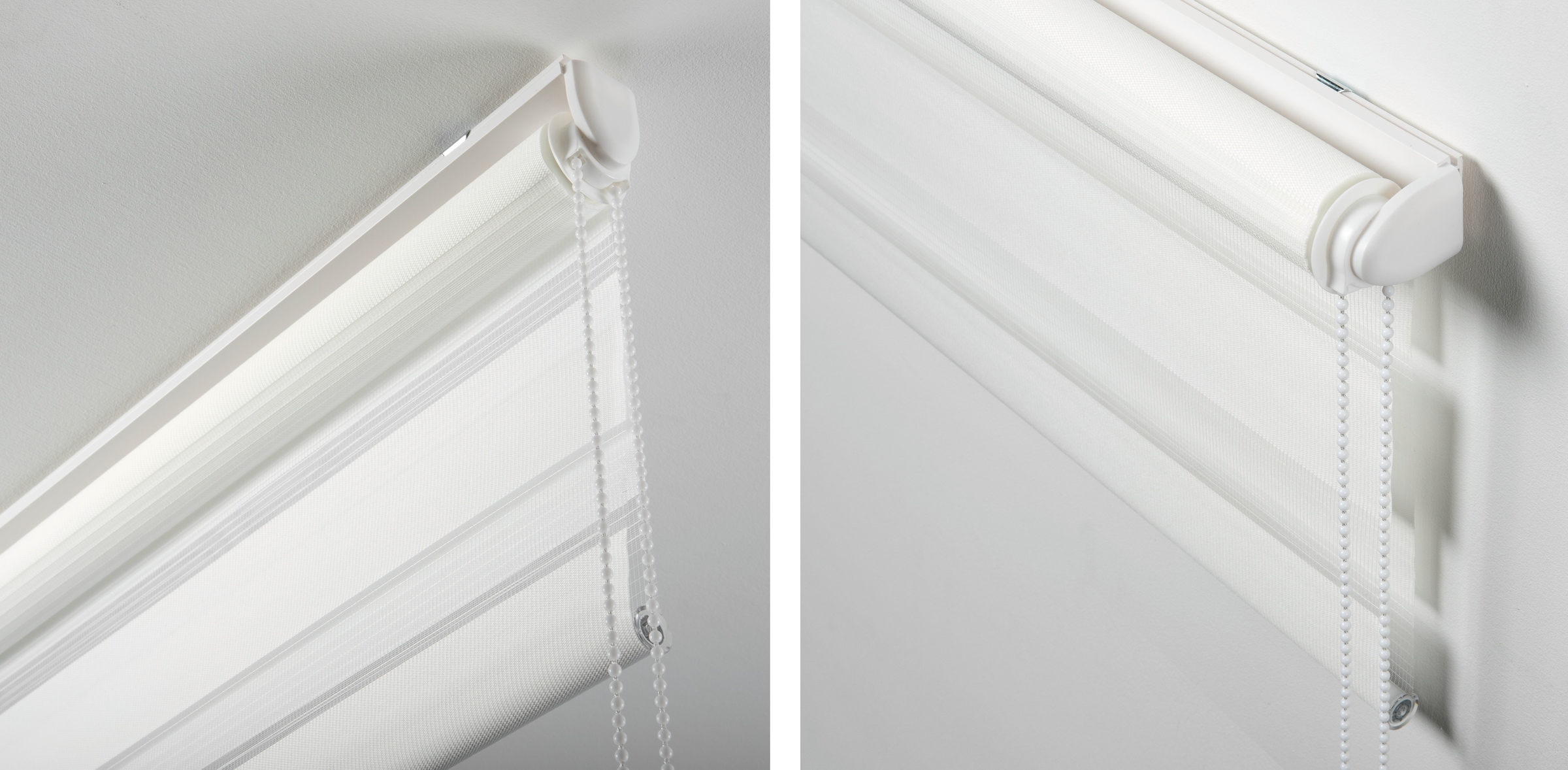 GOODproduct Doppelrollo »Duo Klemmrollo« Lichtschutz Sichtschutz ohne Bohren freihängend vormontiert auf Montageschiene