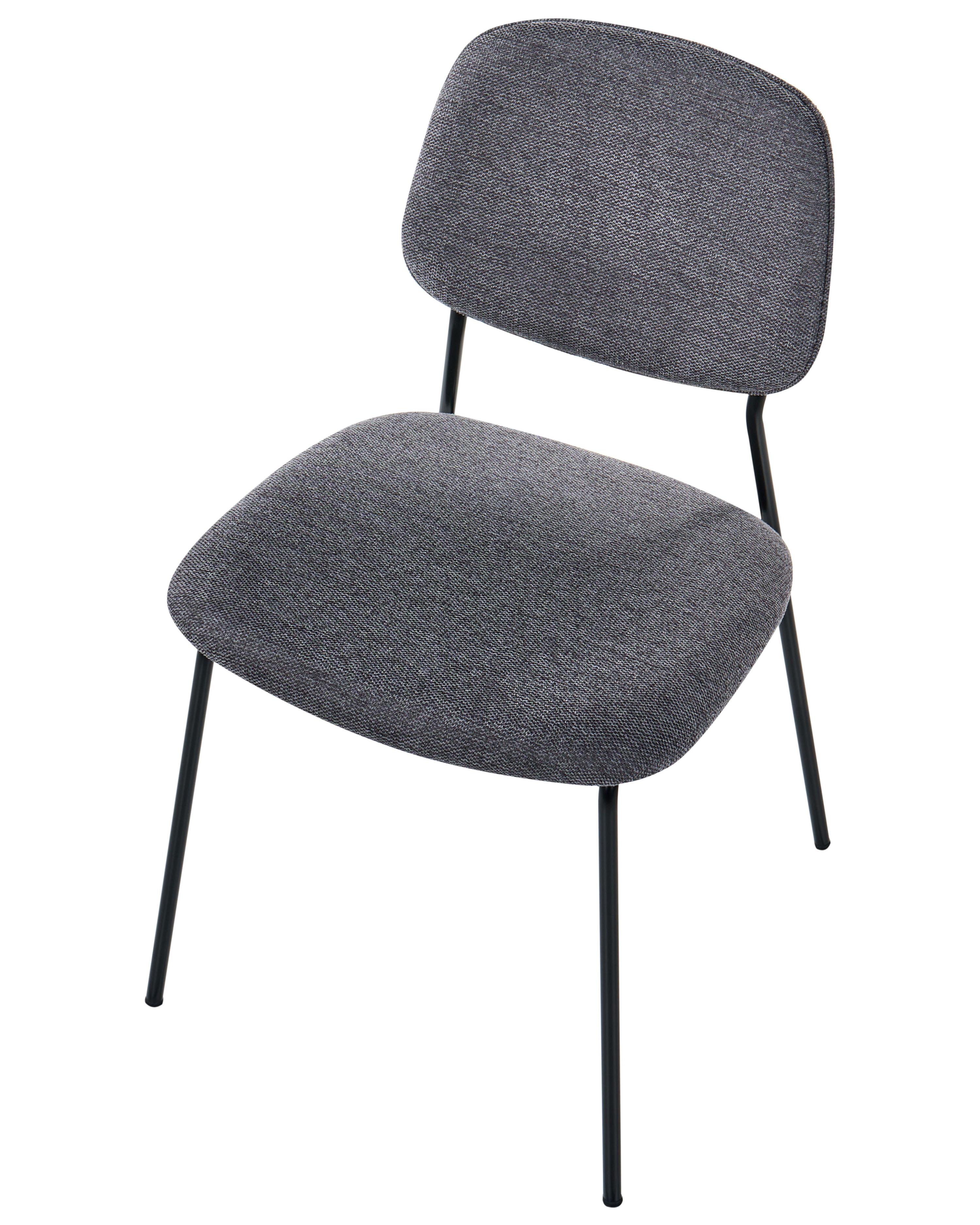 Set van 4 eetkamerstoelen RILEY Stof Grijs