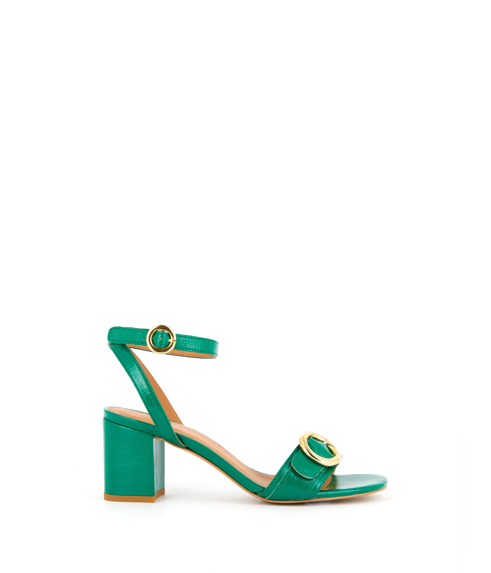 Sandales vertes vernies Lise