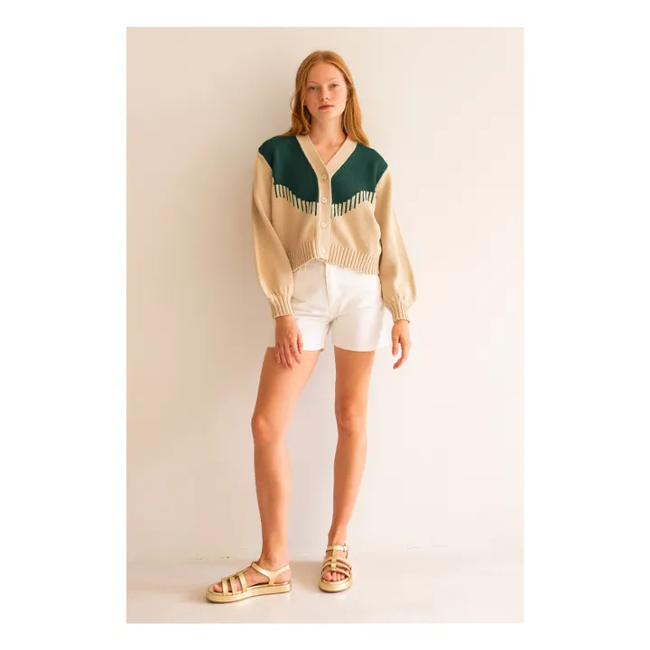 The Tiny Big Sister Cardigan Nora | Vert