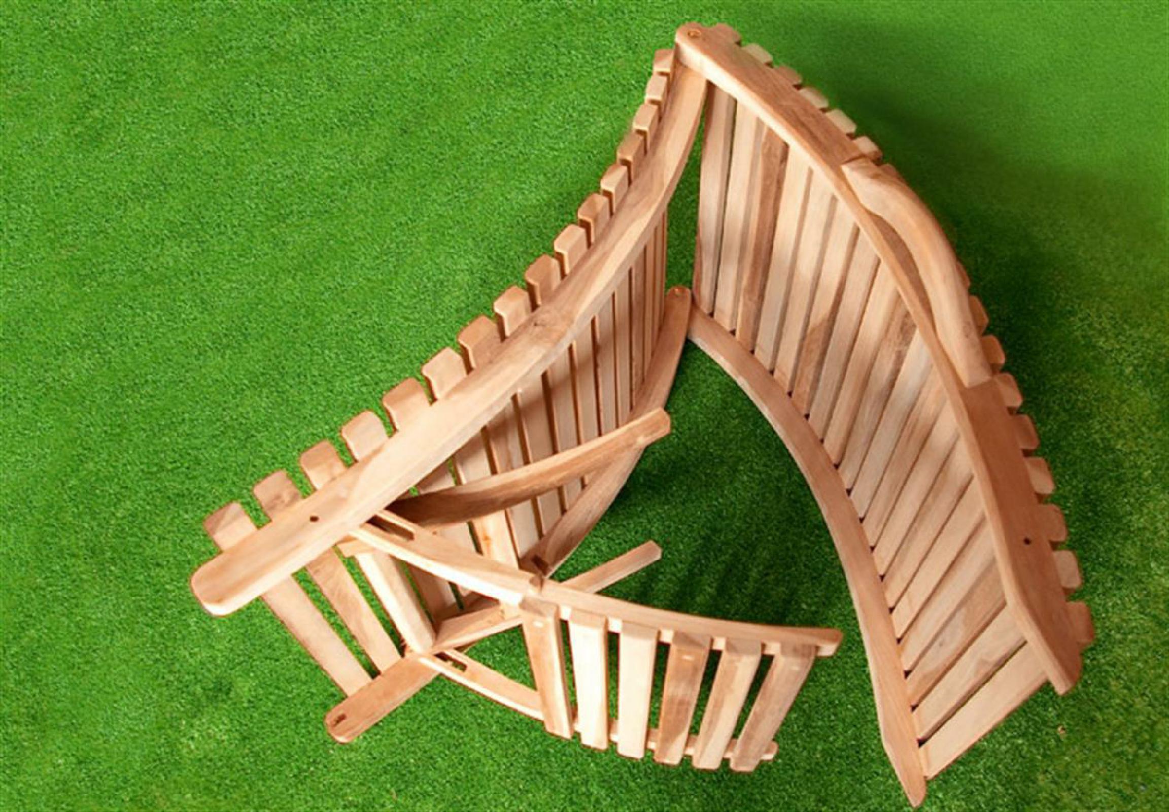 VCM Strandliege faltbar Sonnenliege Gartenliege Liege Teakholz Faltliege