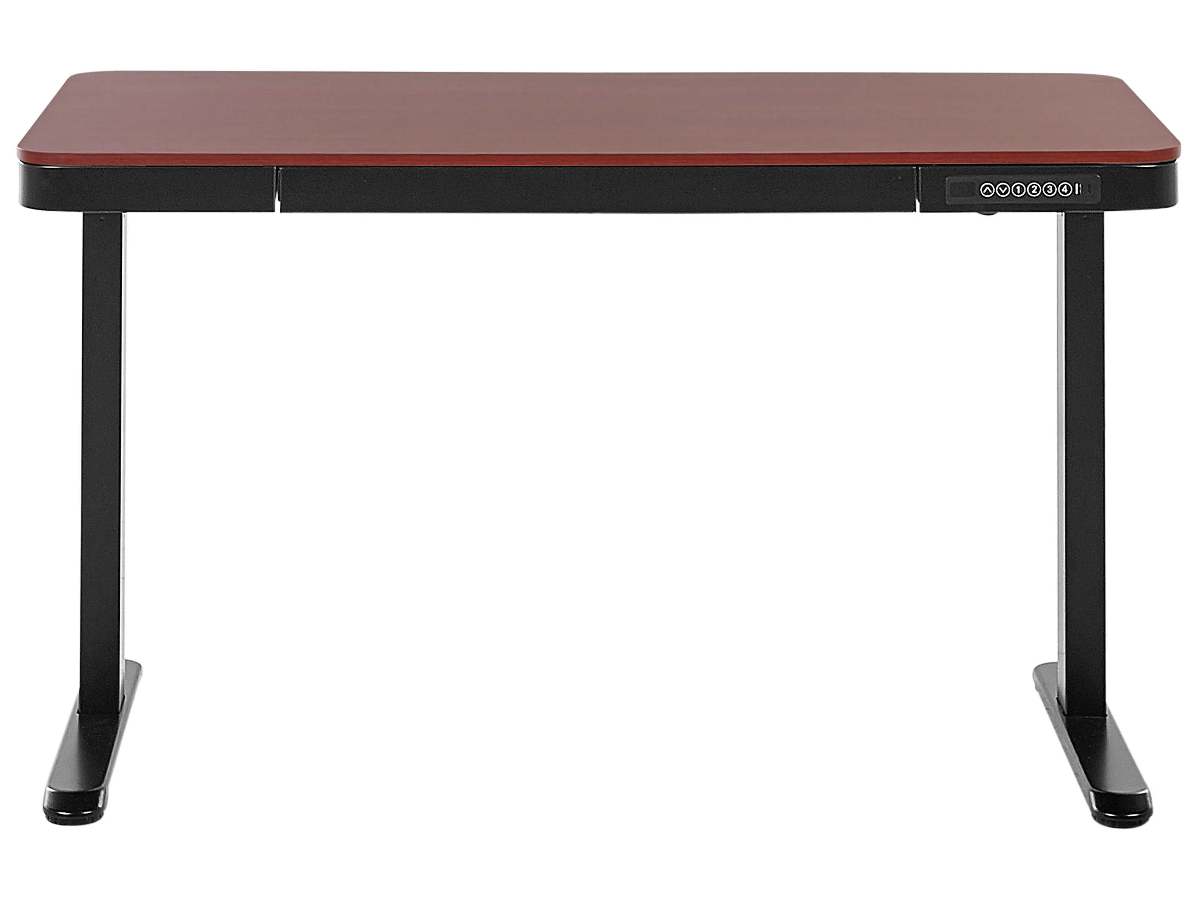 Elektrisch verstelbaar sta-bureau KENLY Donkerbruin 120 cm 60 cm met USB-poort
