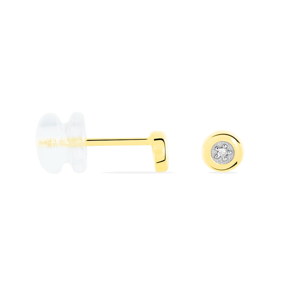 Boucles D'oreilles Puces Fatiana Or Jaune Diamant