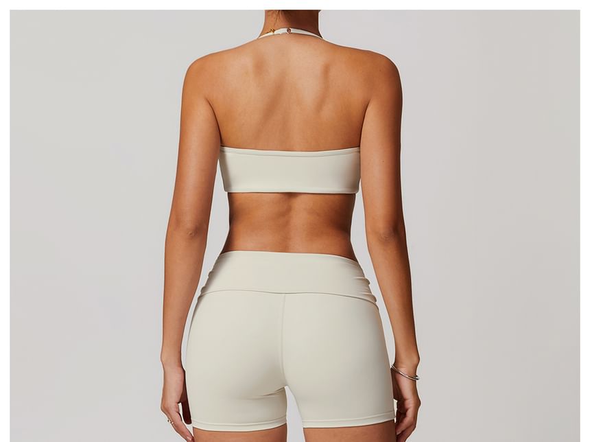 Skinniano - Lage Yoga Shorts met Effen Taille