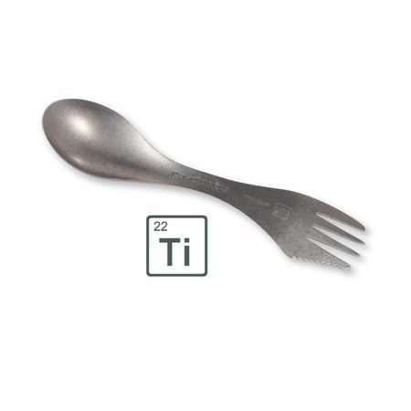 SPORK Titanium GÖFFEL Besteck  silber  170x40x8mm