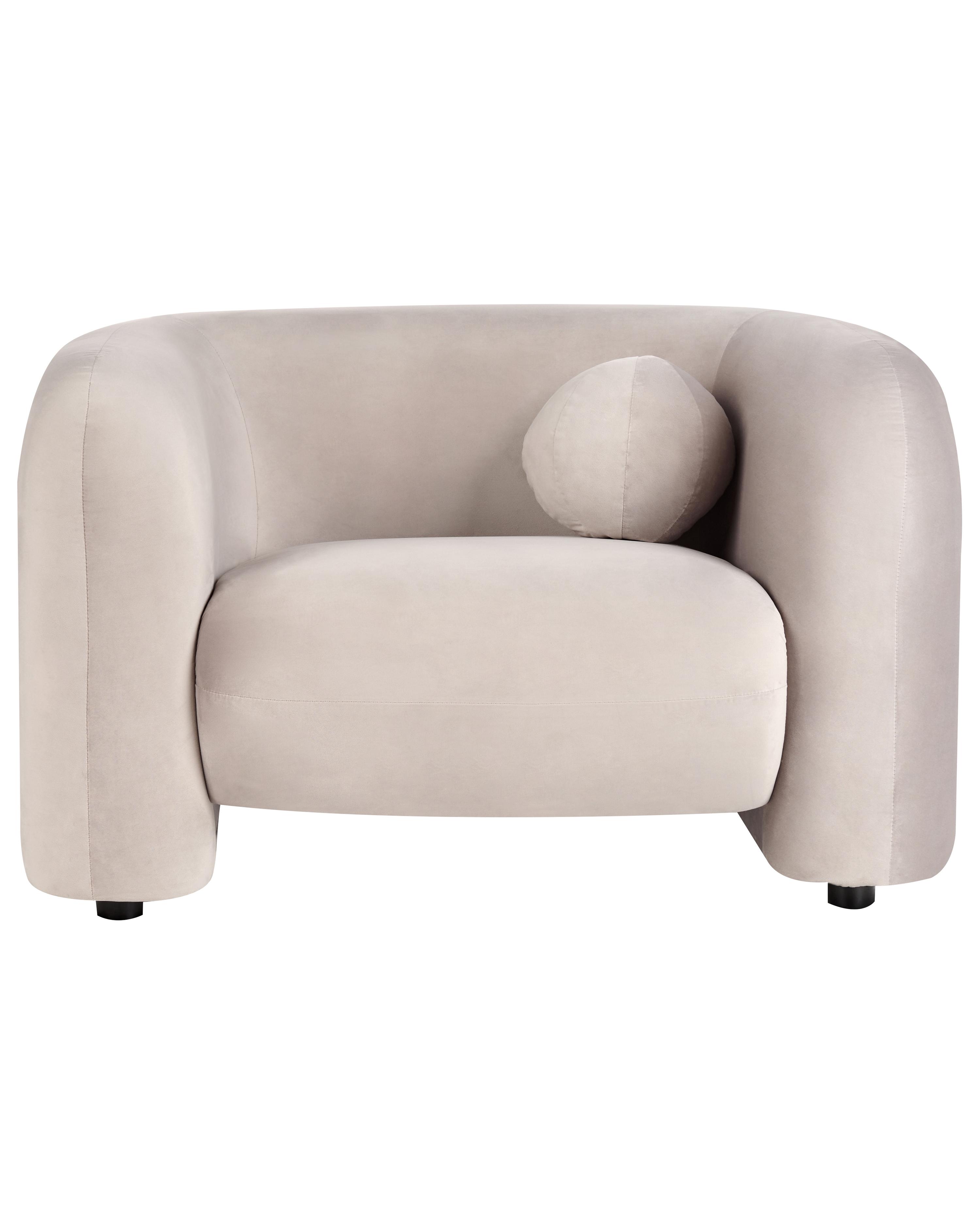 Fauteuil LEIREN Fluweel Taupe