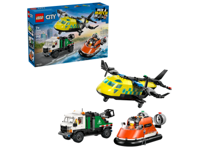 LEGO Vliegtuig, servicewagen en hovercraft remix (60505)