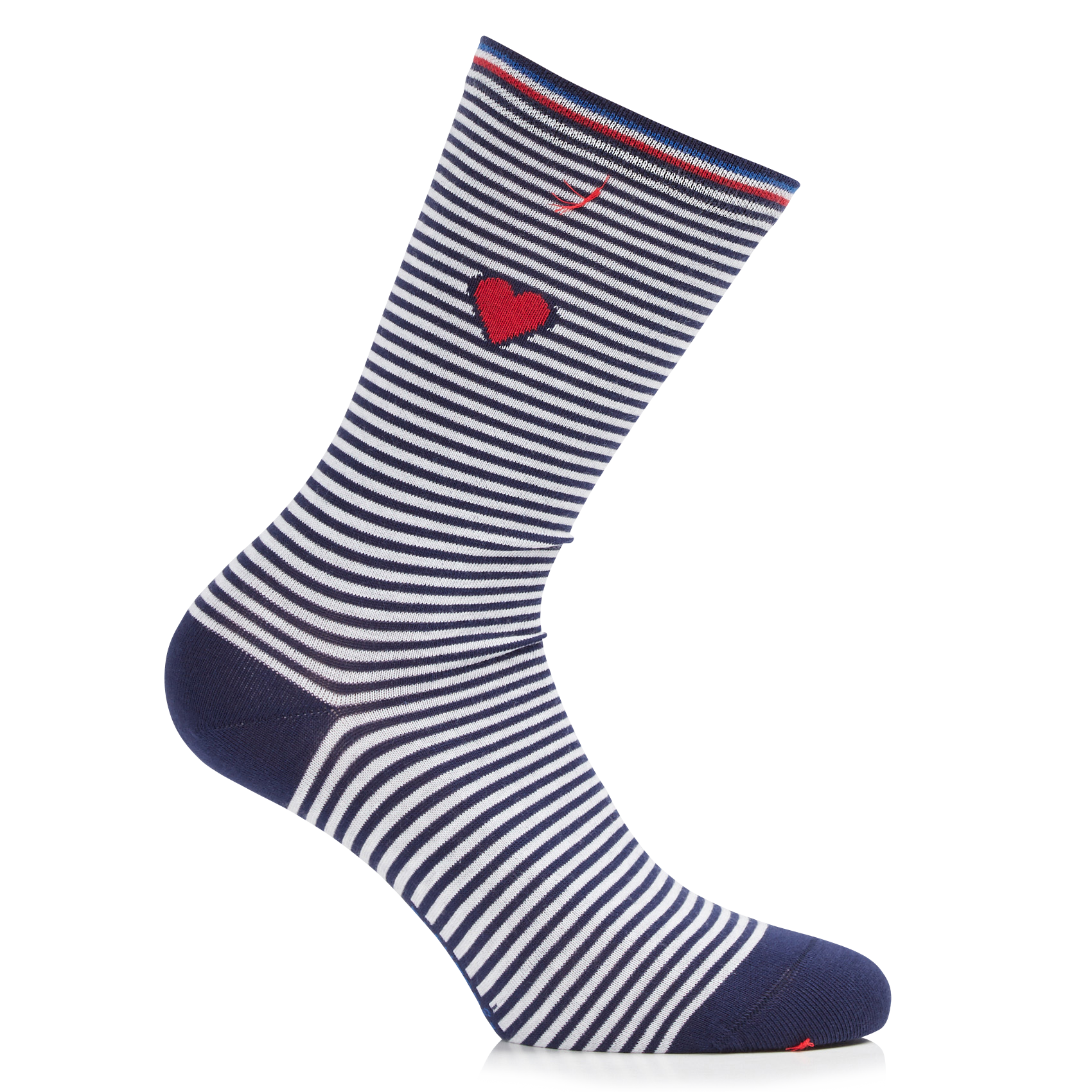 Chaussettes rayées en coton mélangé | Bleu