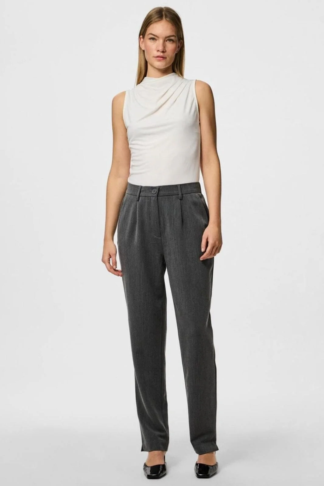 Pieces Pckamil Ankle Pant 4735773 dark grey melange