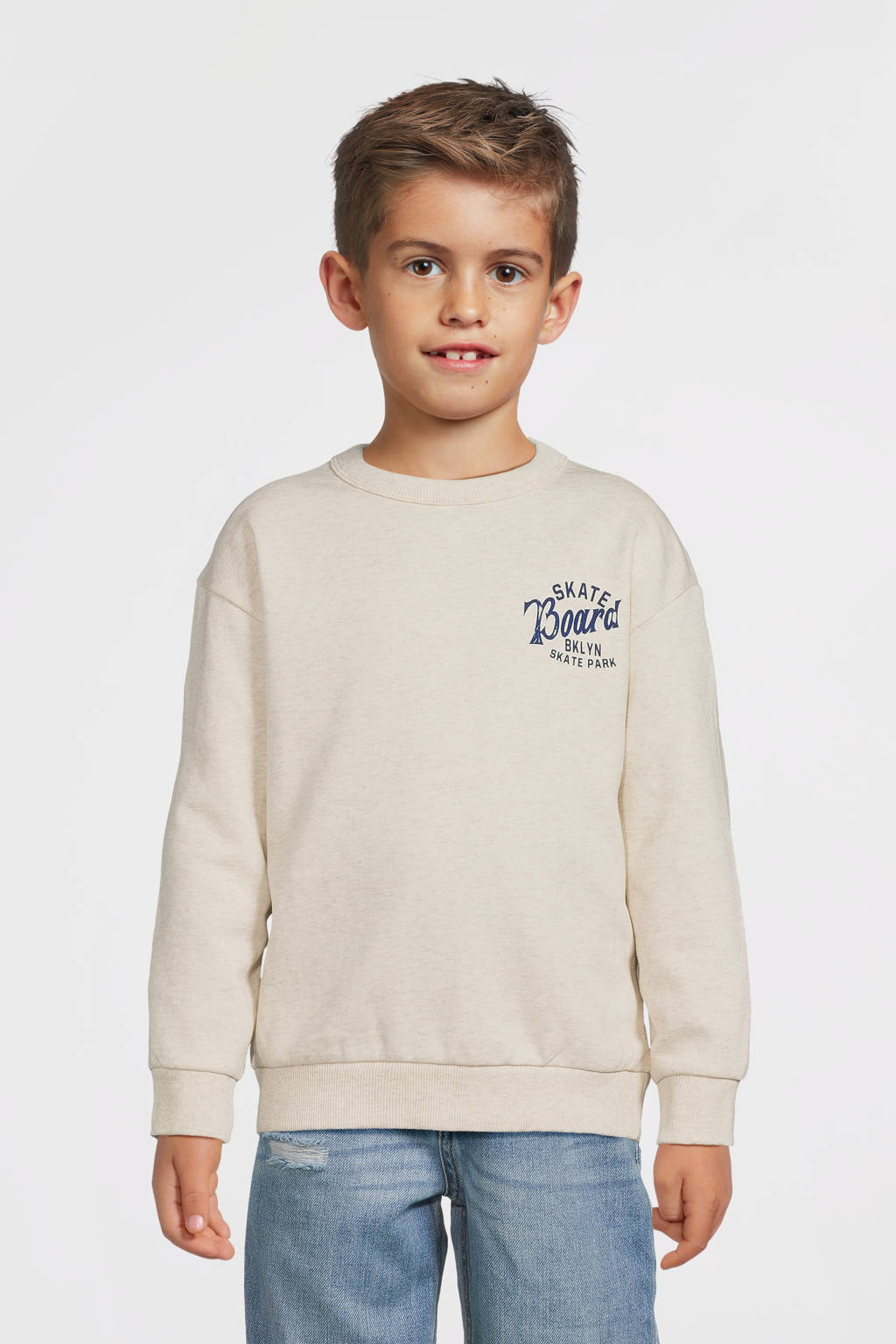 NAME IT sweater NKMRIMIA met backprint ecru