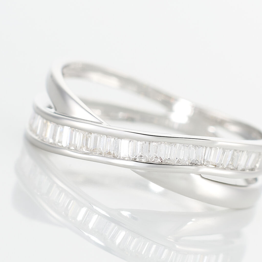 Bague Anelyse Or Blanc Oxyde De Zirconium