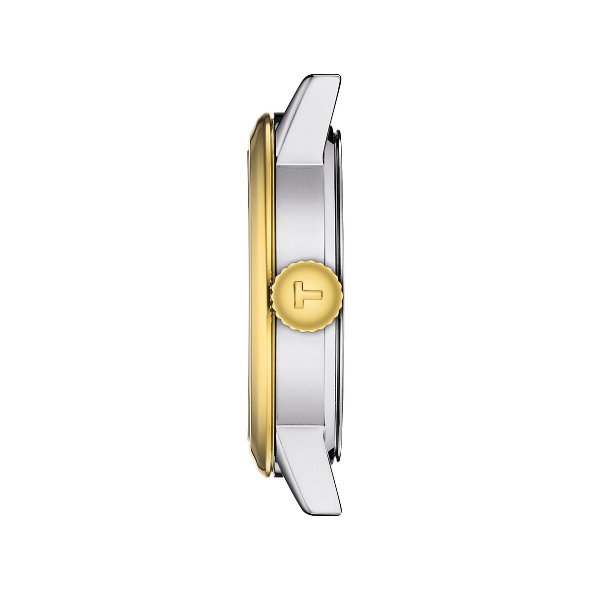 Montre TISSOT T-classic femme bracelet acier inoxydable bicolore jaune