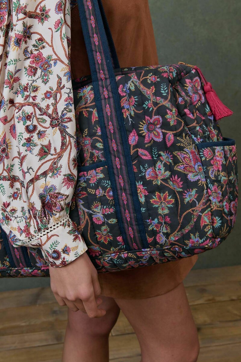 LOUISE MISHA<br>Bolsa de fim de semana estampada, BILBAO