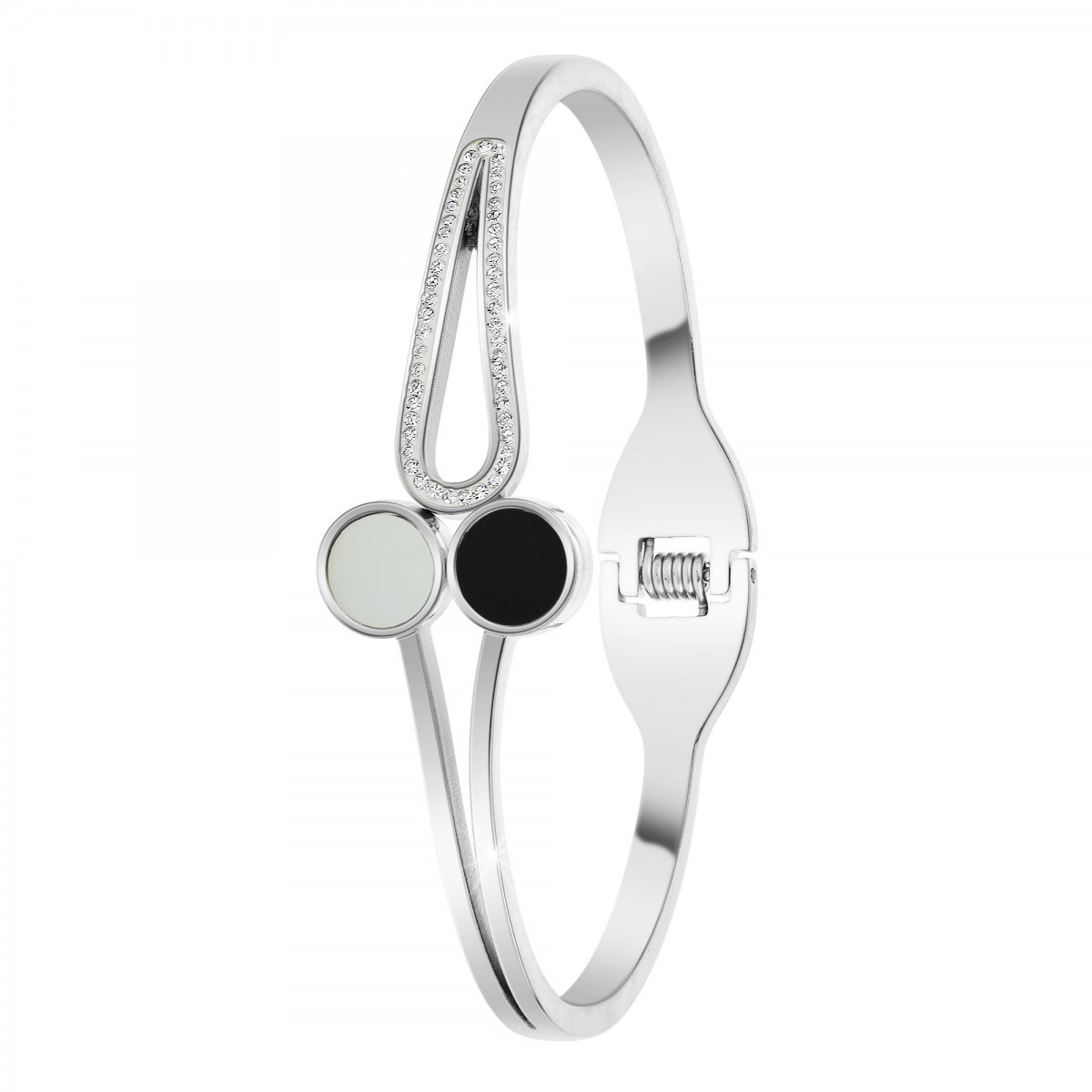 Bracelet SC Crystal orné de nacre blanche et de Cristaux scintillants