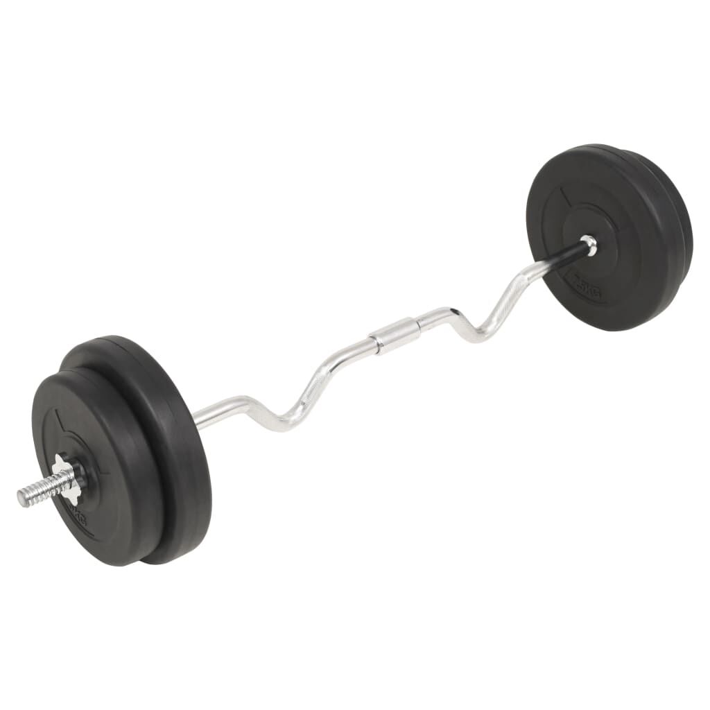 vidaXL Halterstang met gewichtenset, 30 kg