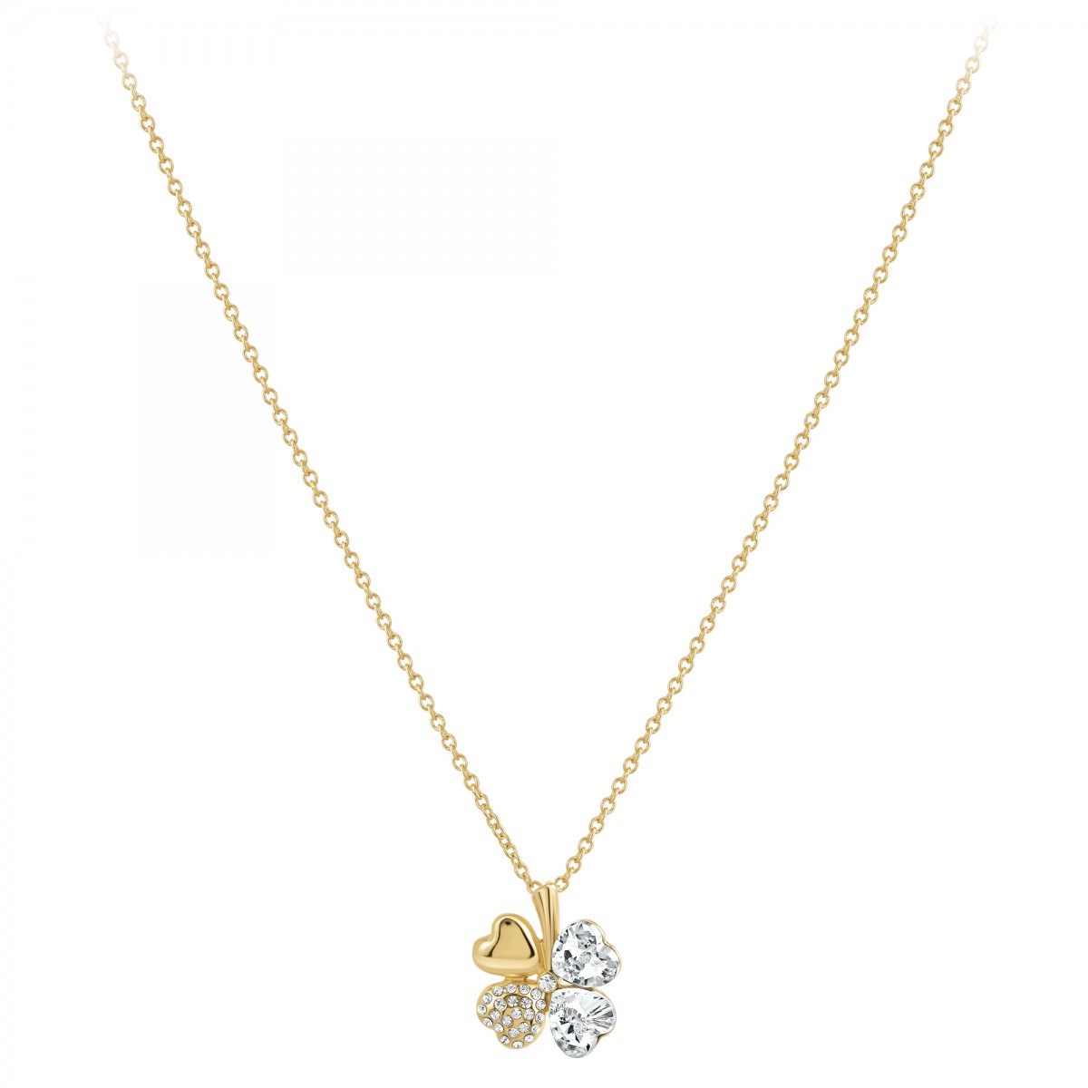 Collier trèfle orné de Cristaux Scintillants par SC Bohème Paris
