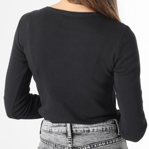 Tee Shirt Manches Longues Crop Femme 114892 Noir