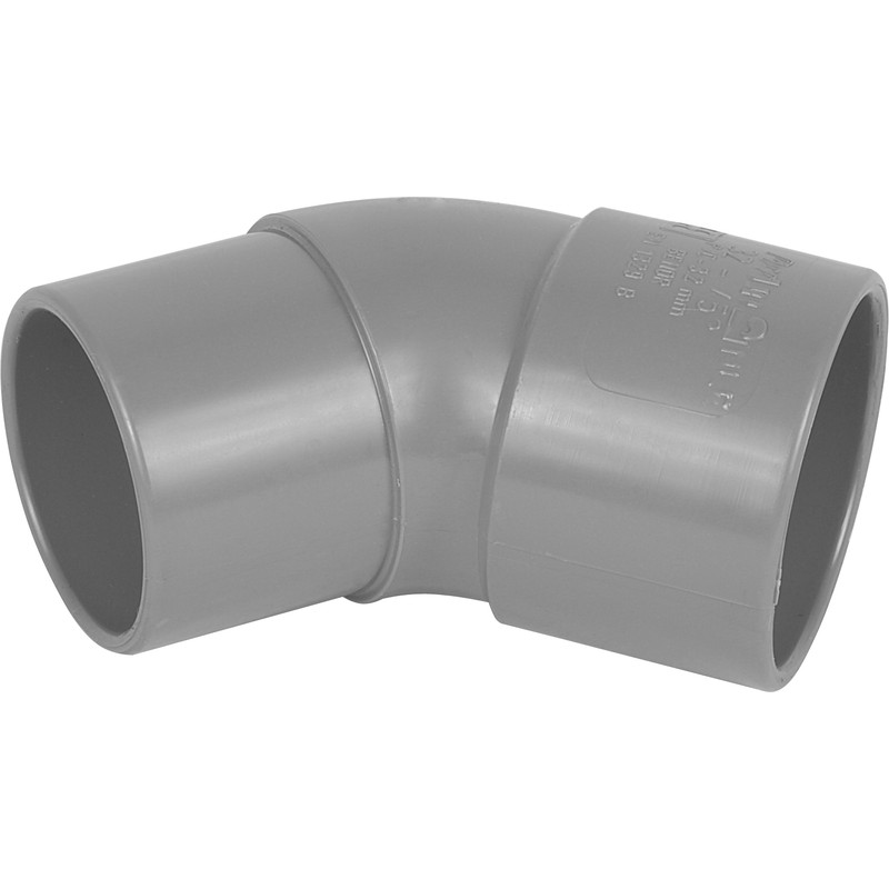 PVC HWA bocht 45º 70mm