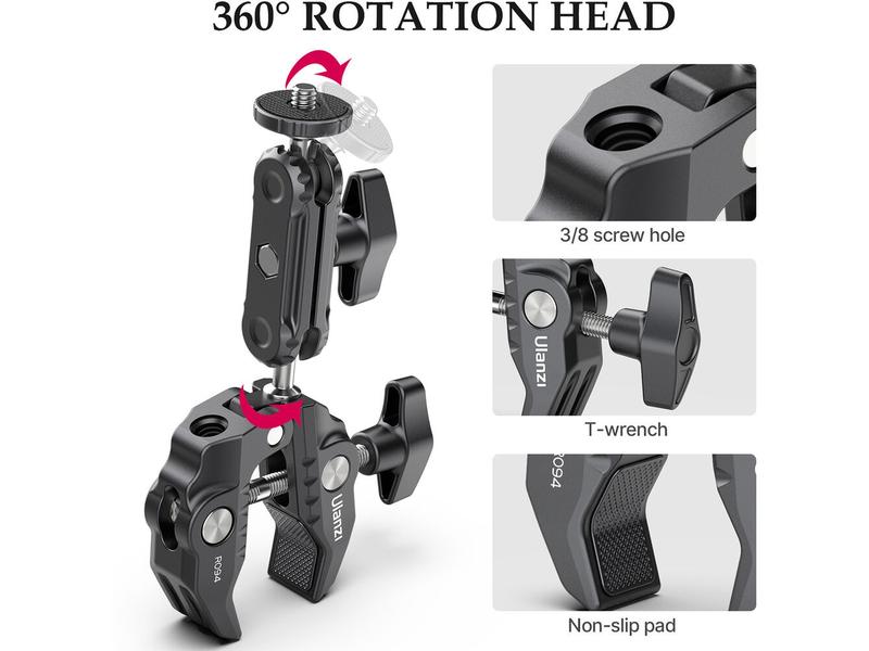 Ulanzi Clamp R094 Multifunktionale Superklemme für Kameras