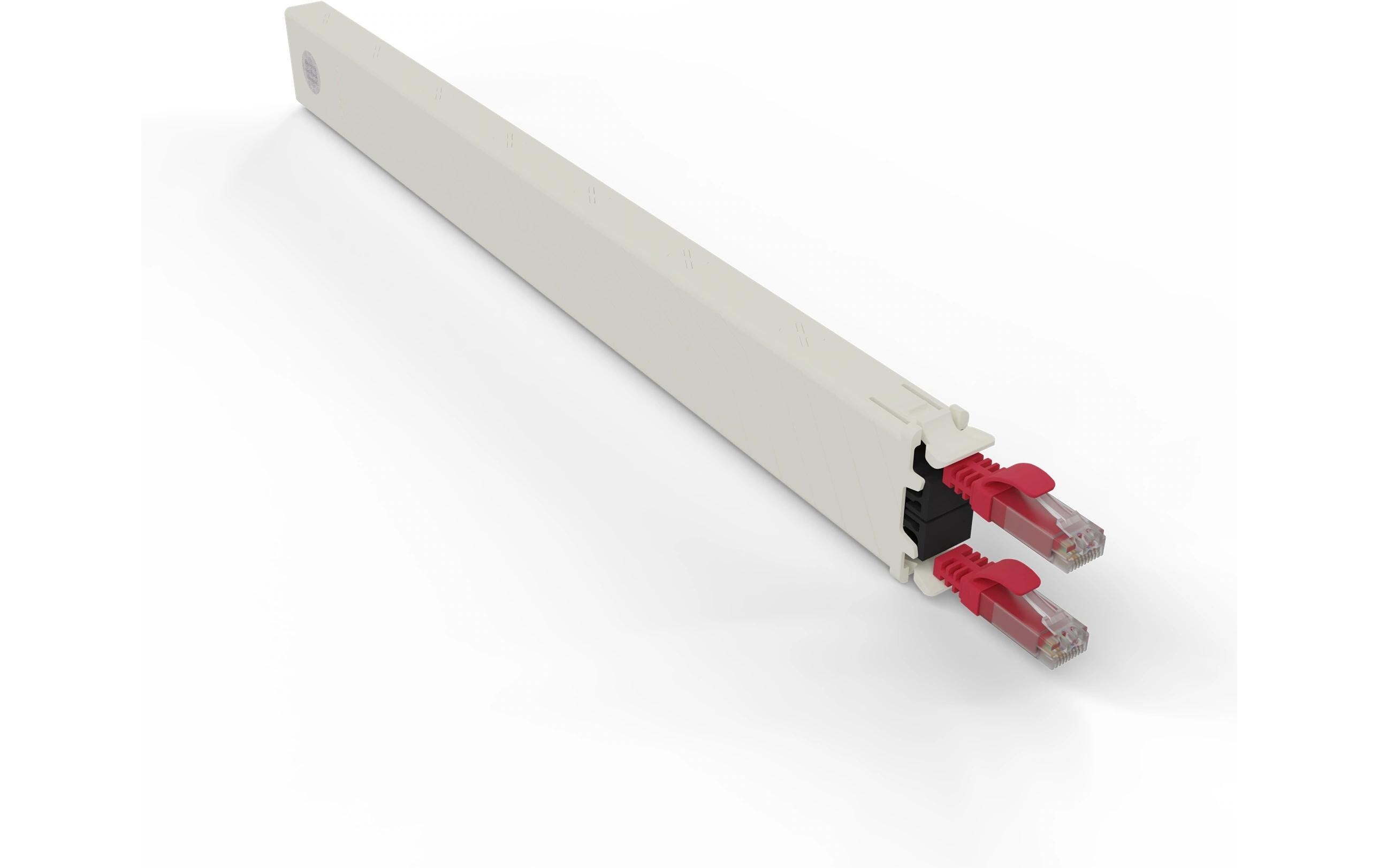 patchbox.one / Cassette / 8RU / Cat 6A, UTP, 0.8 m, RotAll-in-One Lösung für Ordnung im Netzwerkschrank