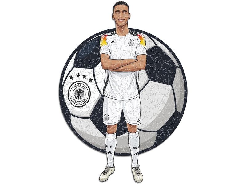 Iconic Puzzle Jamal Musiala (Deutsche Nationalmannschaft) Offiziell lizenziertes Holzpuzzle, Grösse M