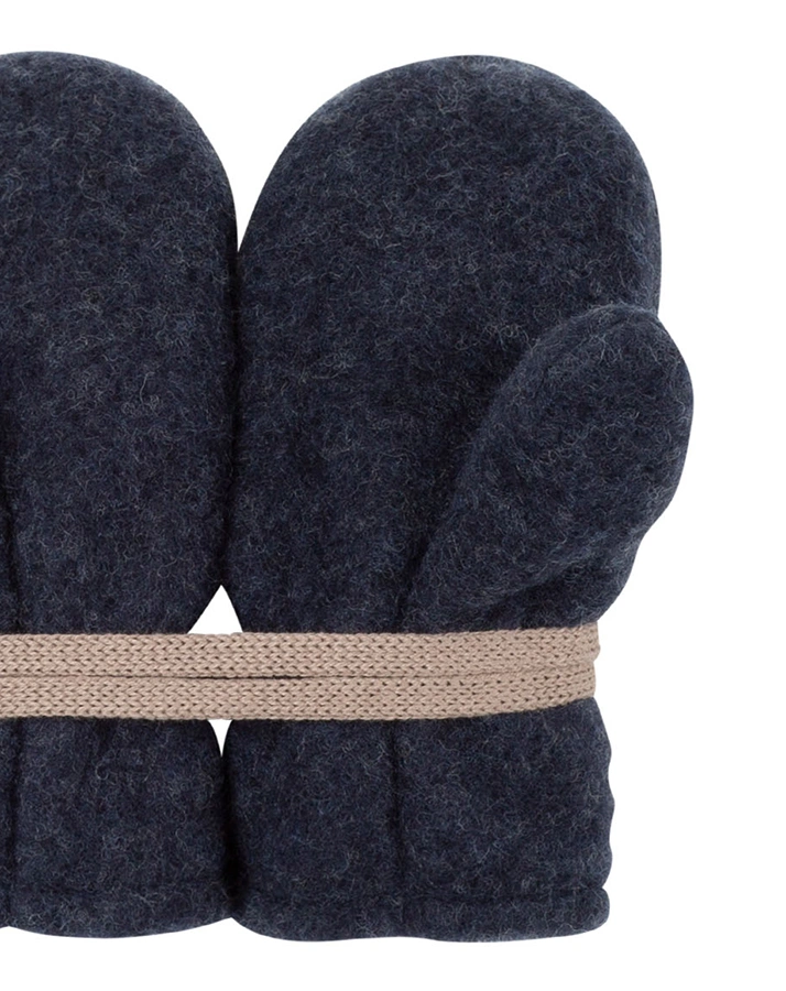 Wollfleece-Fäustlinge BABY in marine