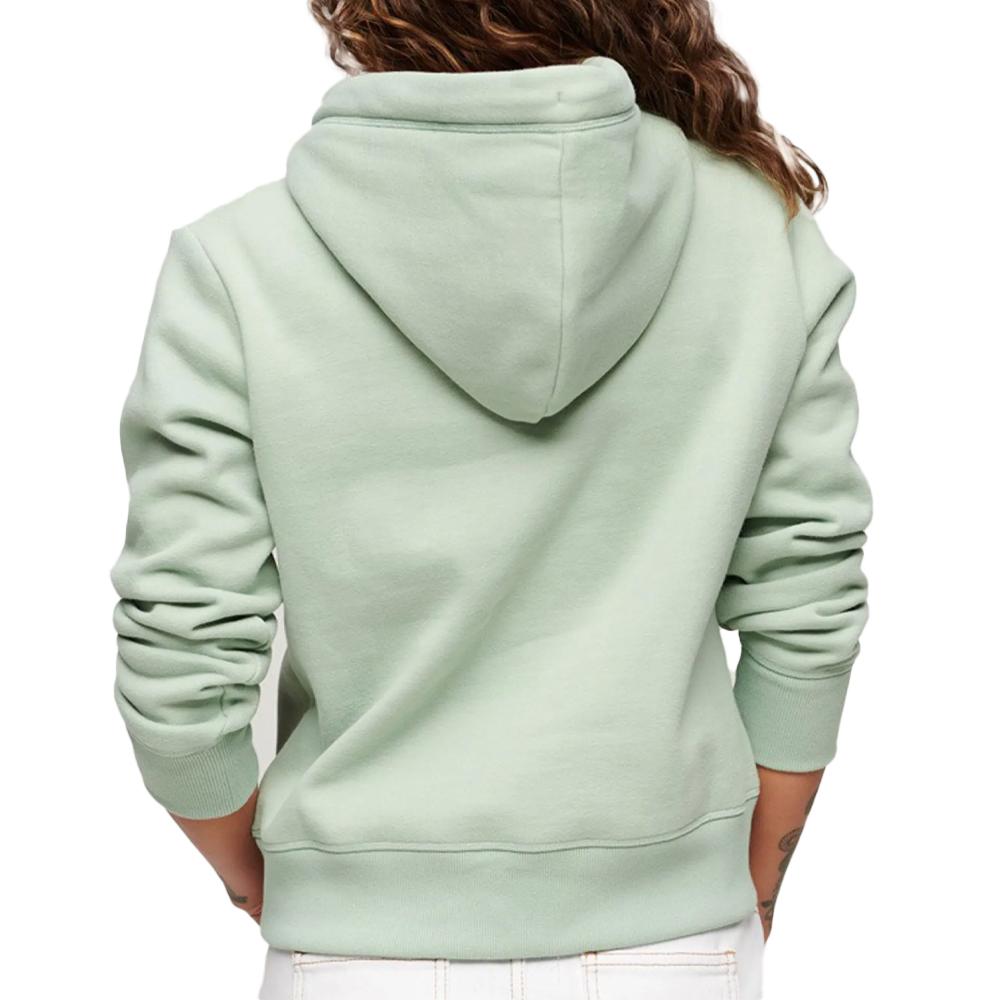 Superdry Sweat Capuche Vert Femme Superdry Essential Logo
