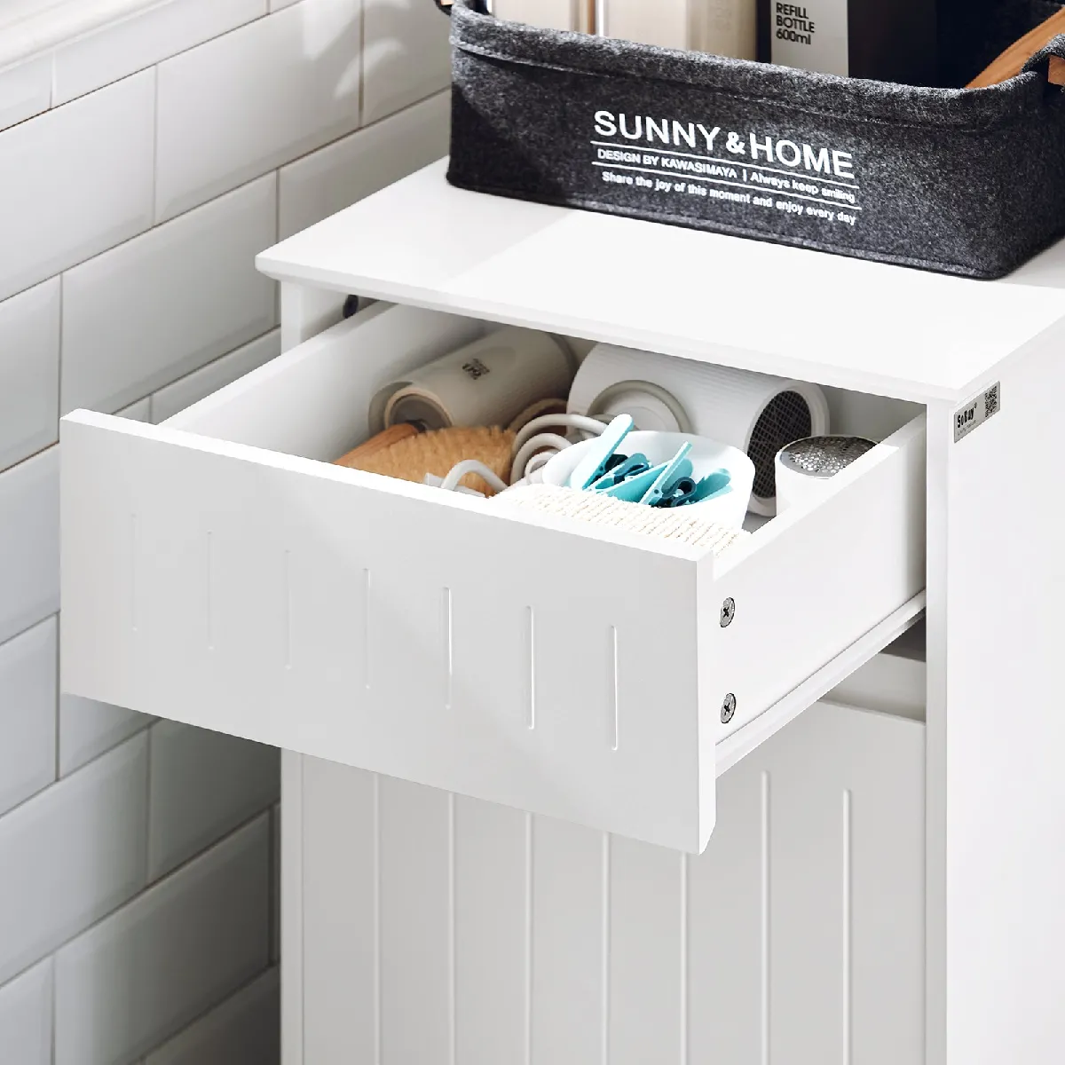 SoBuy Armoire à linge BZR110-W