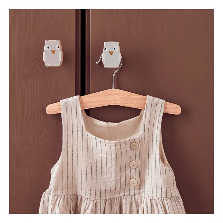 Kid's Concept Patère Chouette en bois - Set de 3