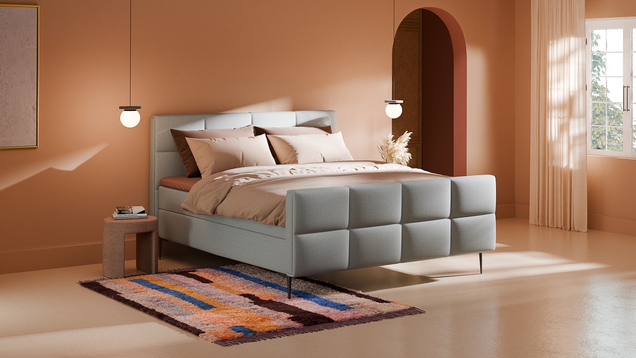 Boxspring Crystal - Soft touch light blue