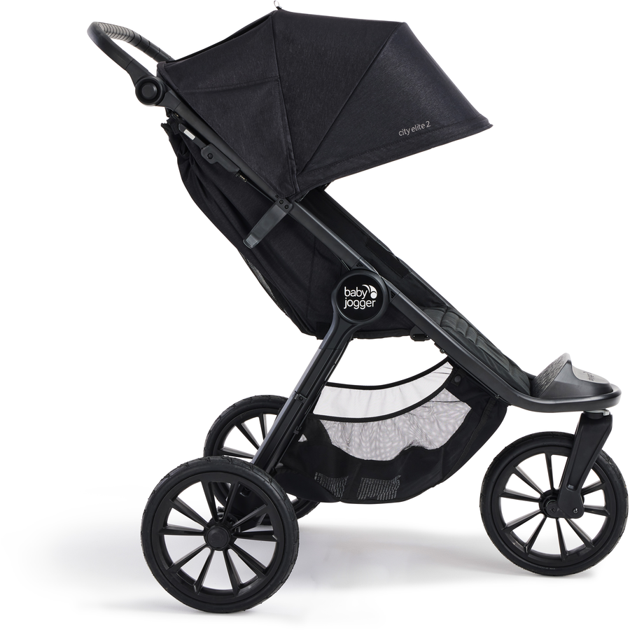 baby jogger Kombi-Kinderwagen City Elite 2 Opulent Black inklusive Babywanne, Sicherheitsbügel und Wetterschutz