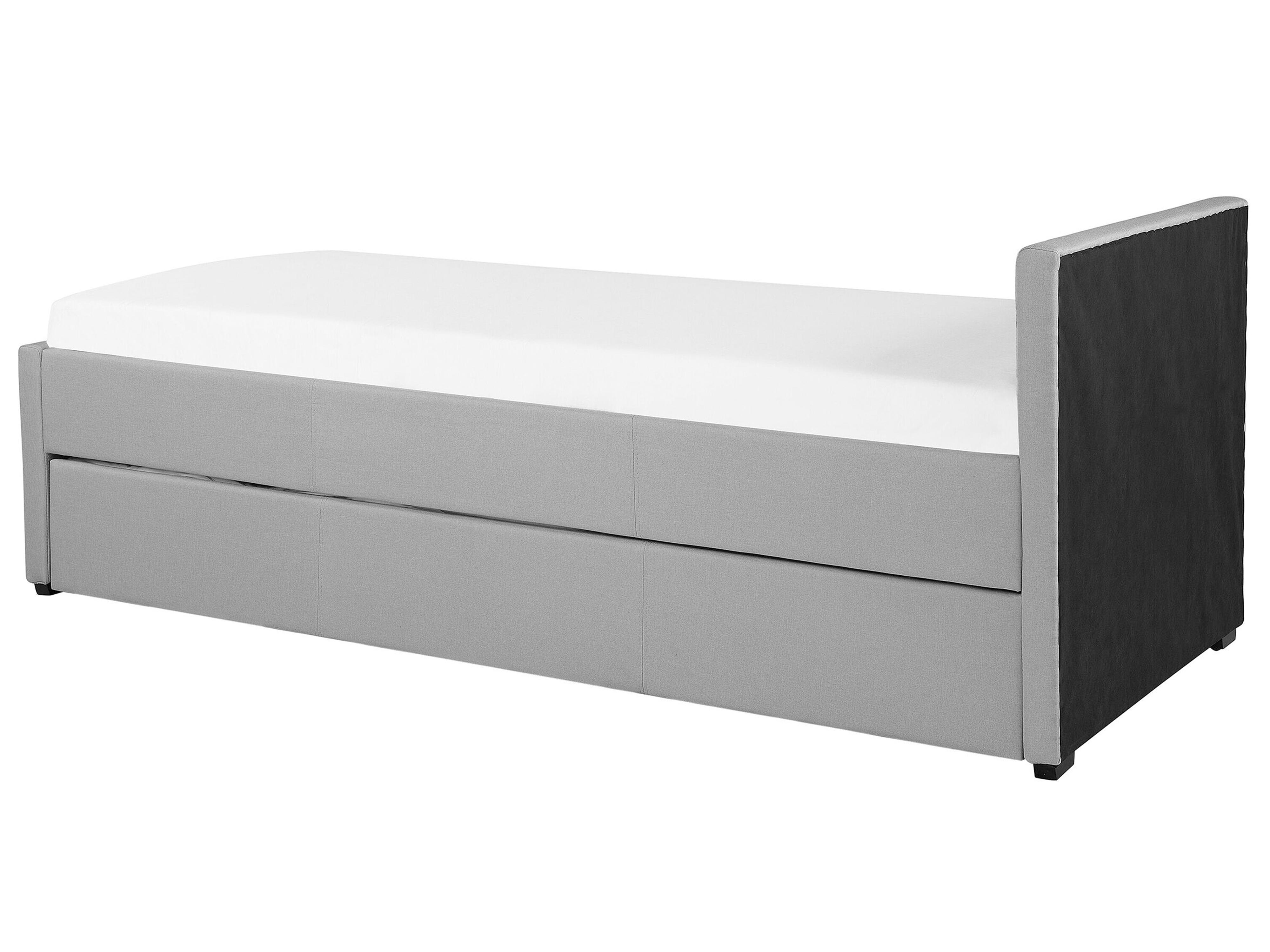 Onderschuifbed Stof MARMANDE 80 x 200 cm Lichtgrijs