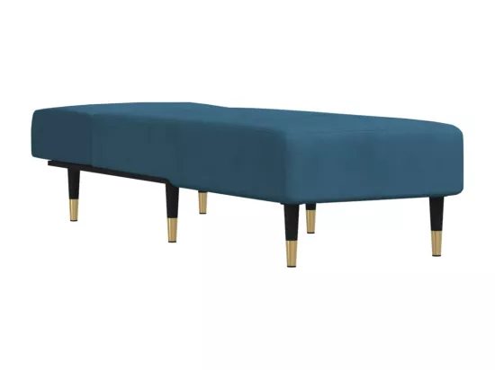 Prolenta Premium - Chaise longue bleu velours