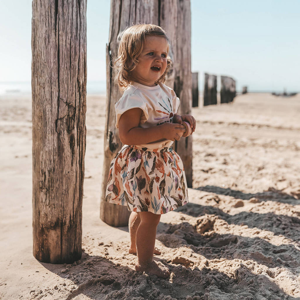 Your Wishes T-shirt Jazz met printopdruk en ruches offwhite