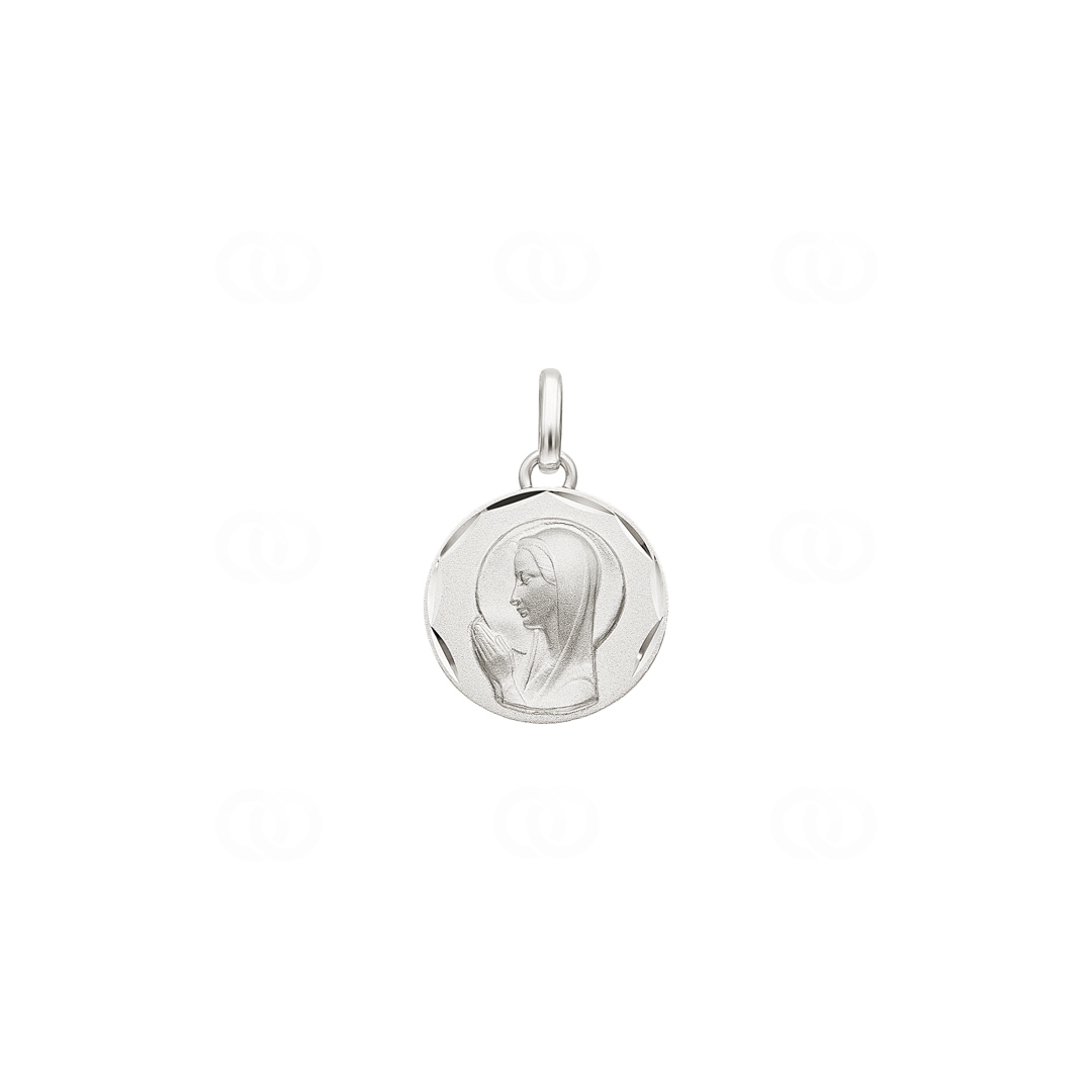 Anhänger 925 Silber rhodiniert Madonna Ø 16mm