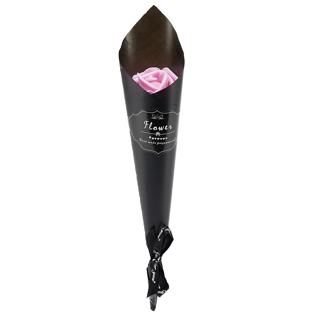 Rose éternelle avec tige verte 5x5xH28cm (3 modèles)