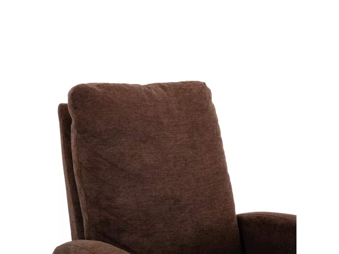 Chaise à bascule douce de style moderne du milieu du siècle, chaise à bascule pour chambre d'enfants, dossier haut rembourré, chaise à bascule coulissante d'accentuation pour le salon