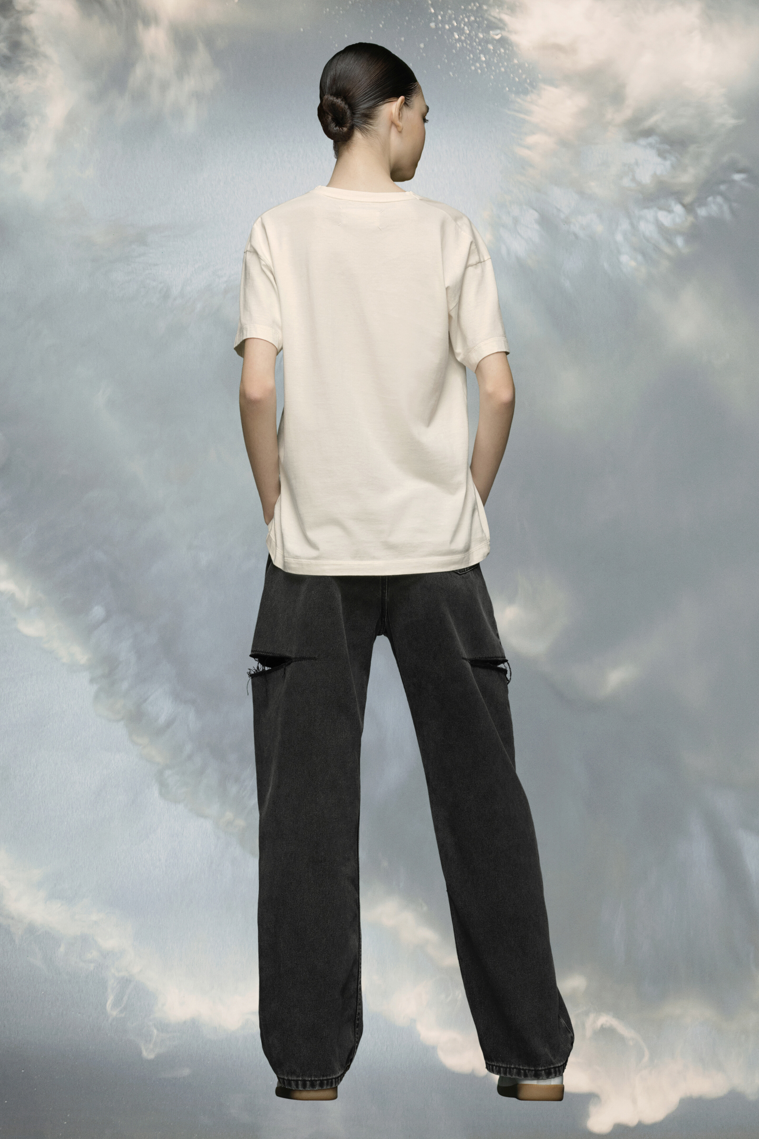 White Cotton Crewneck T-Shirt Blanc