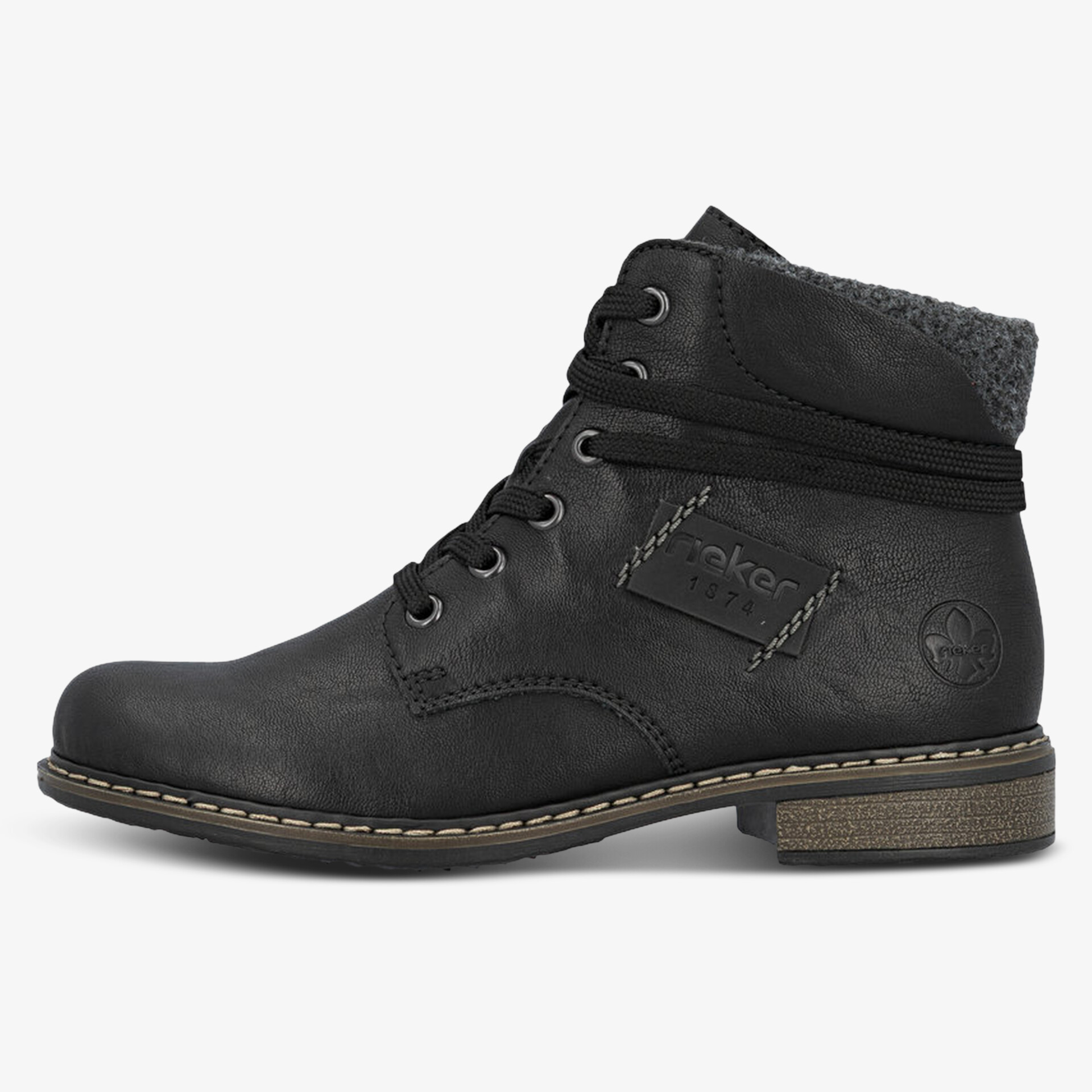 rieker Damen Schnürstiefeletten schwarz
