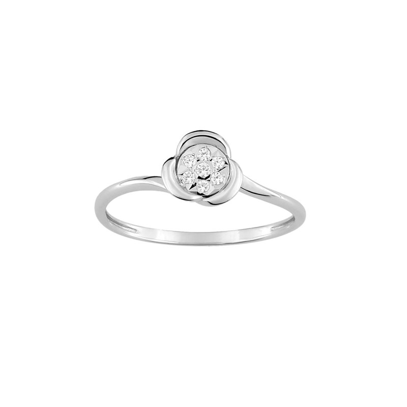 Bague Femme - Or 18 Carats - Diamant 0,05 Carats