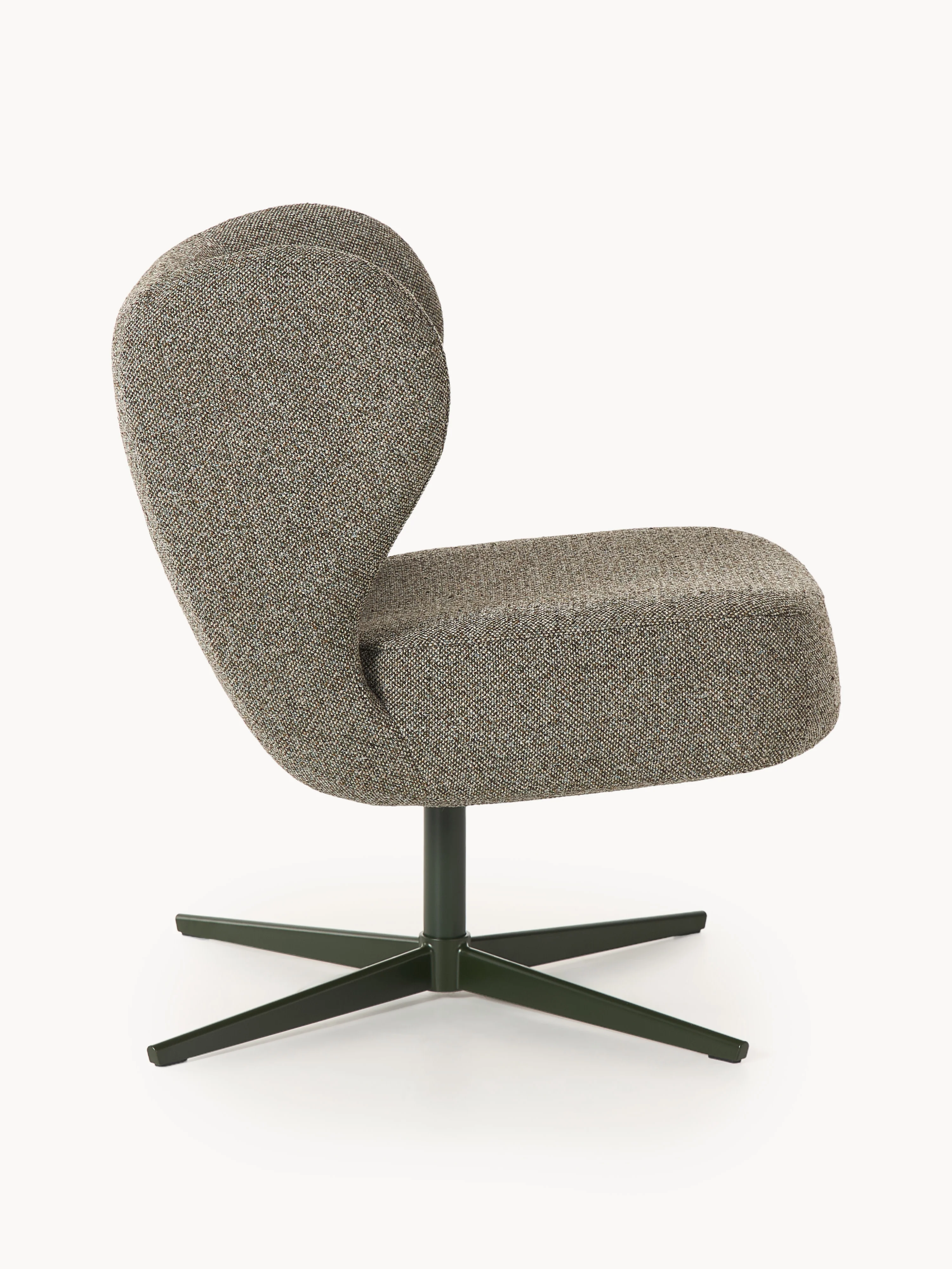 Bouclé draaibare loungefauteuil Ines