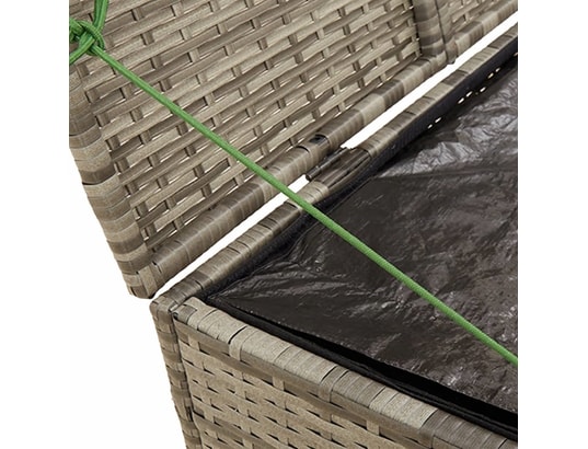 VIDAXL - Coffre Boîte de rangement de jardin gris 291l résine tressée