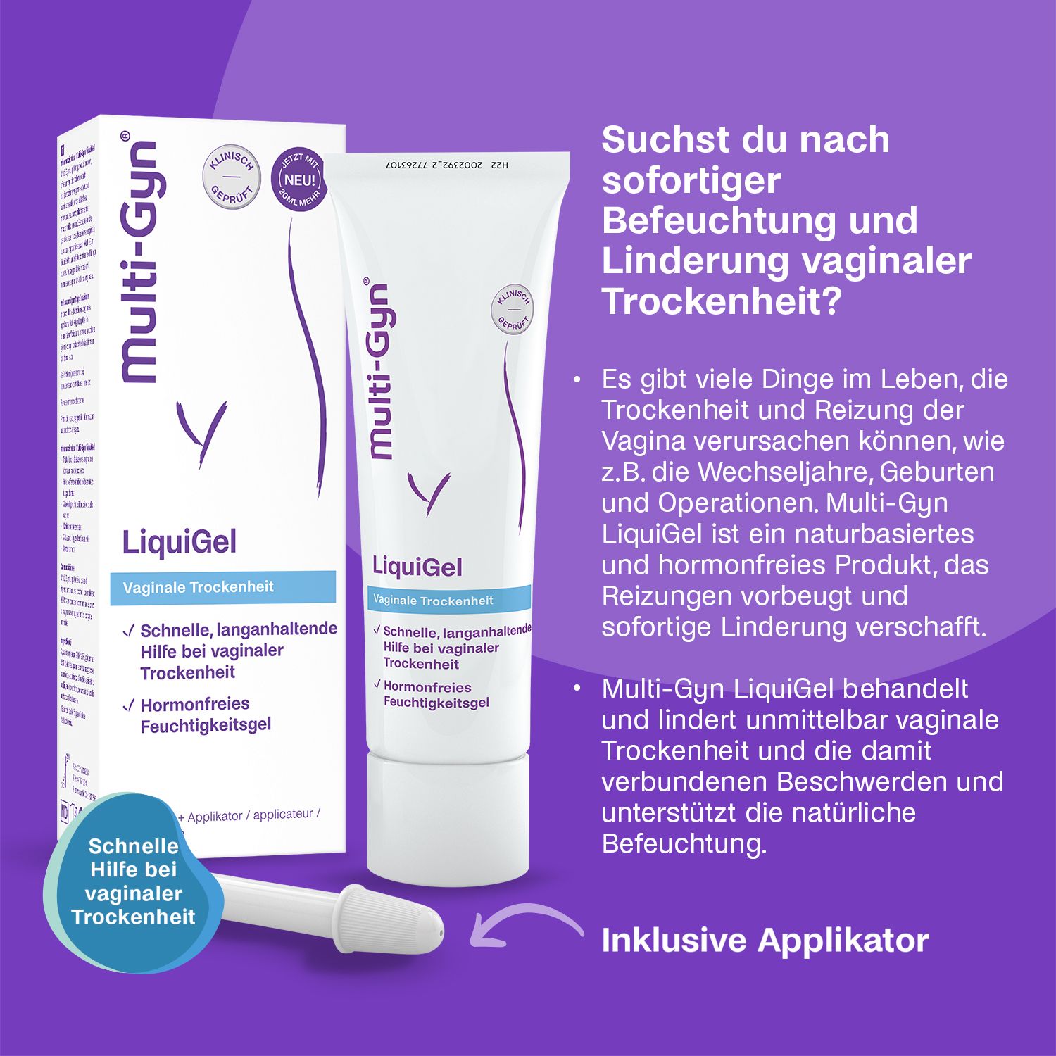 Multi-Gyn LiquiGel – zur Behandlung und Linderung von Scheidentrockenheit