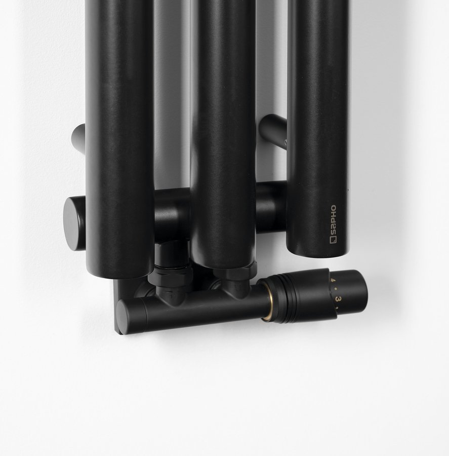 Sapho Pilon radiator 20x180cm zwart mat