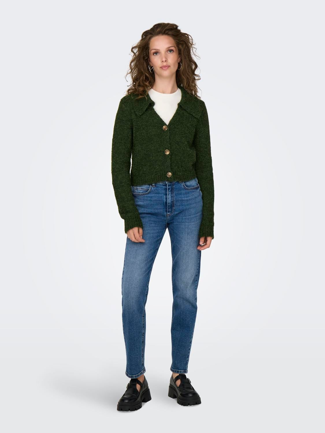 JDYZOEY Strickjacke Winter Moss