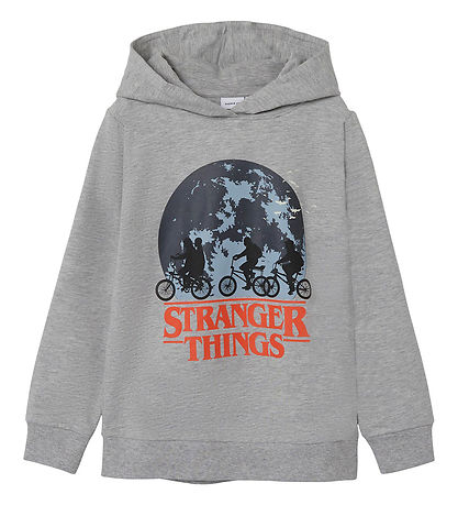 Name It Kapuzenpullover - NkmArt - Fremder Things - Grey Melange