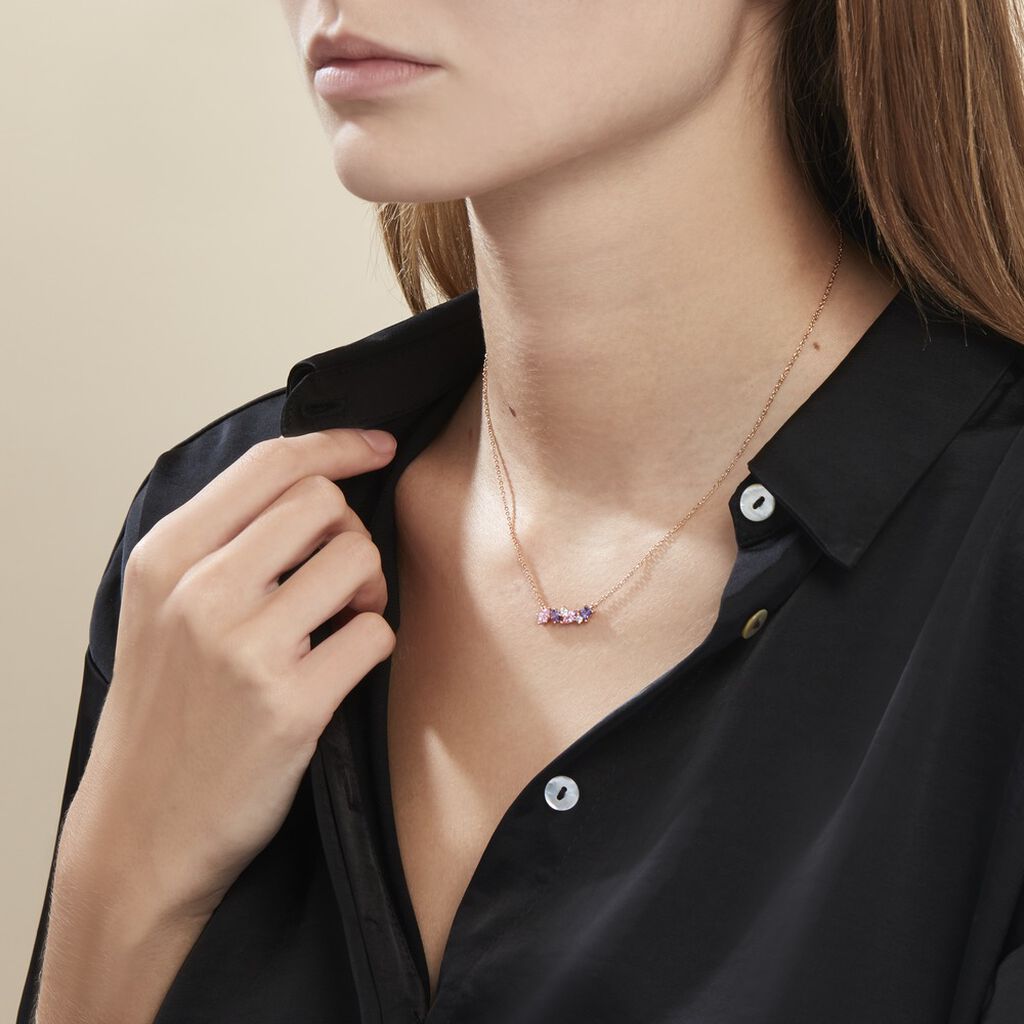 Collier Plaqué Or Eliina Oxyde De Zirconium