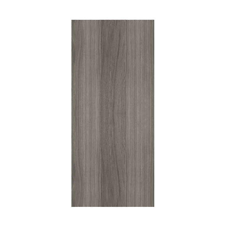 Porte battante effet chêne grisé GoodHome Atomia H. 112,2 x L. 49,7 cm