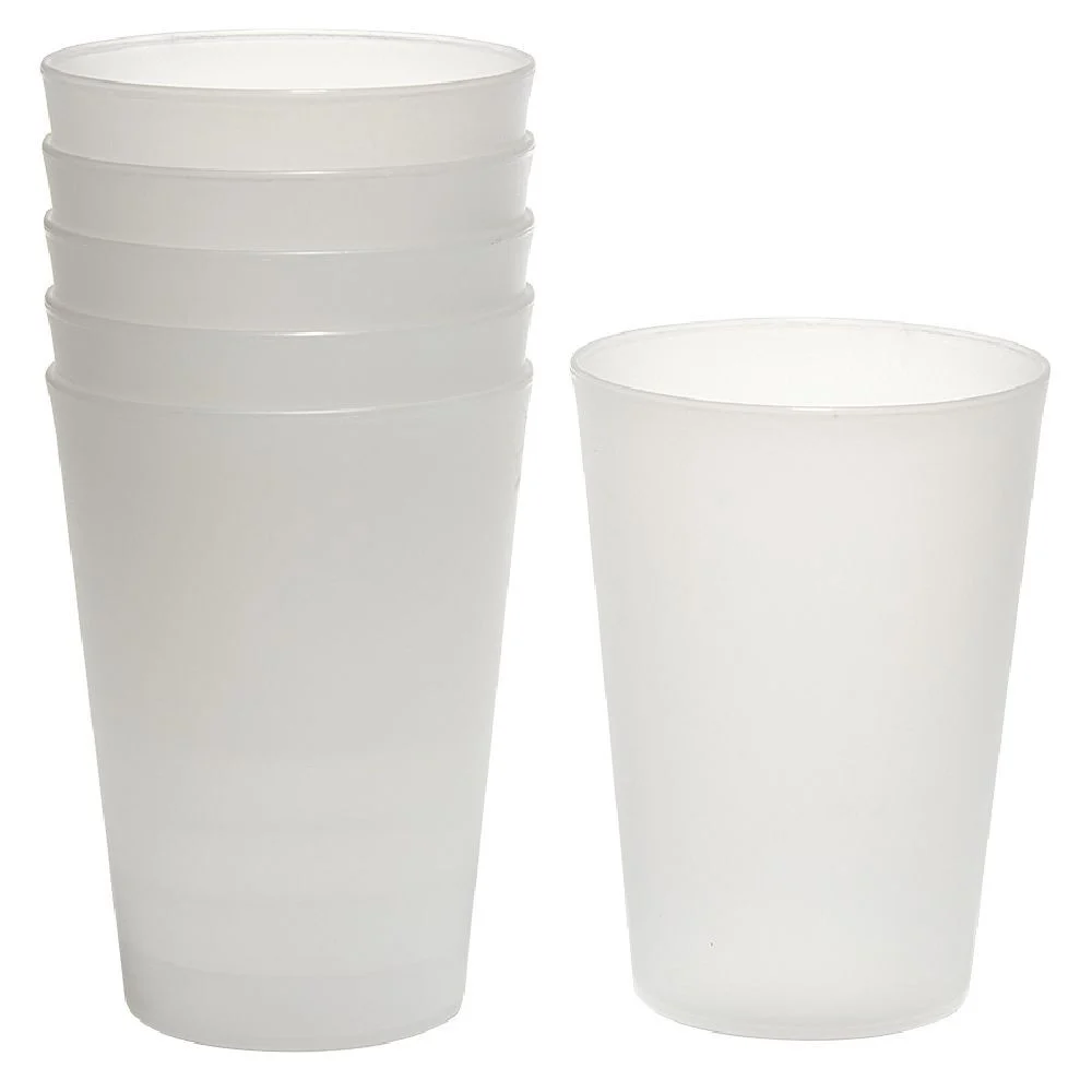 Gobelet plastique blanc translucide 27 cl x6