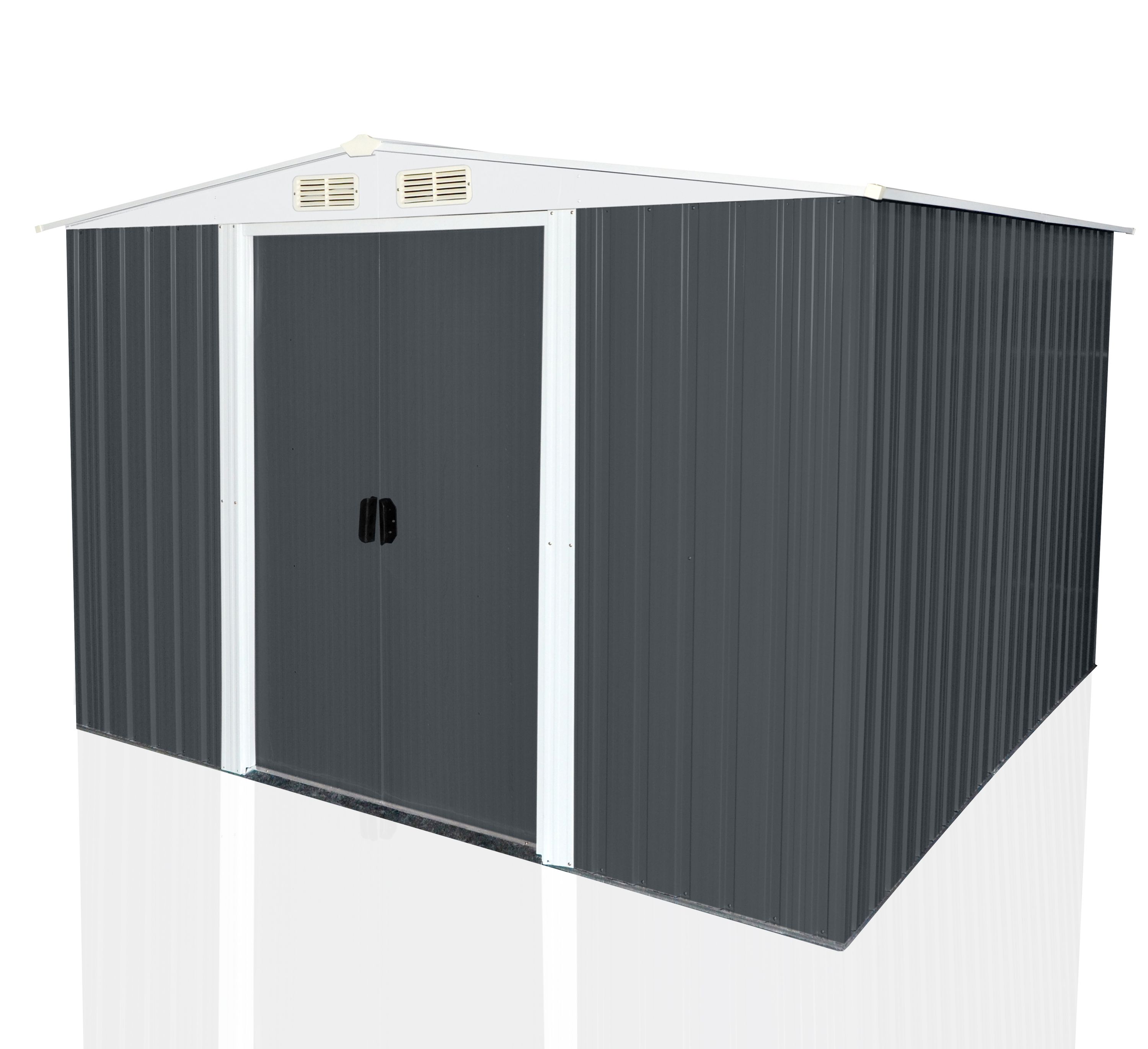 Geräteschuppen mit Doppelschiebetür und Belüftung aus Metall Gerätehaus SAFE XXL